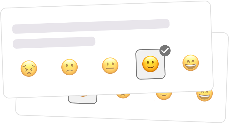 Example of a sentiment survey question