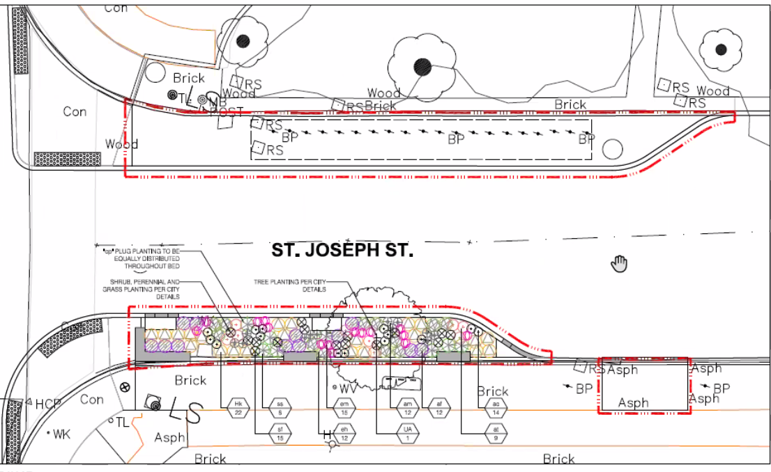 Planned Drawings for Bay and St. Joseph