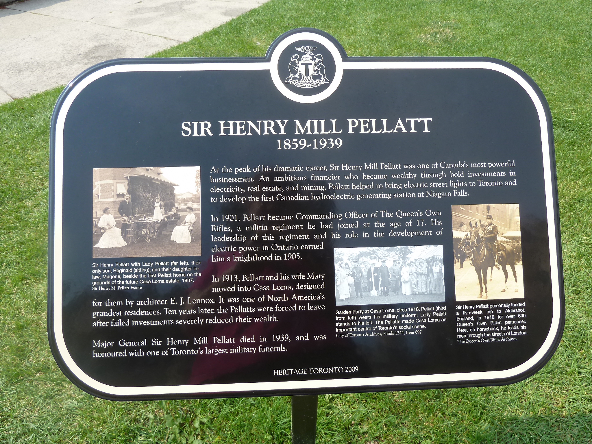 Sample image of standard Heritage Toronto Plaque to be installed. 