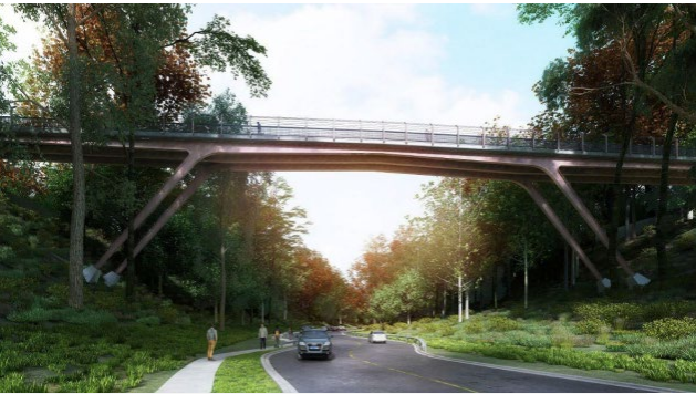 Glen Road Pedestrian Bridge artist rendering  