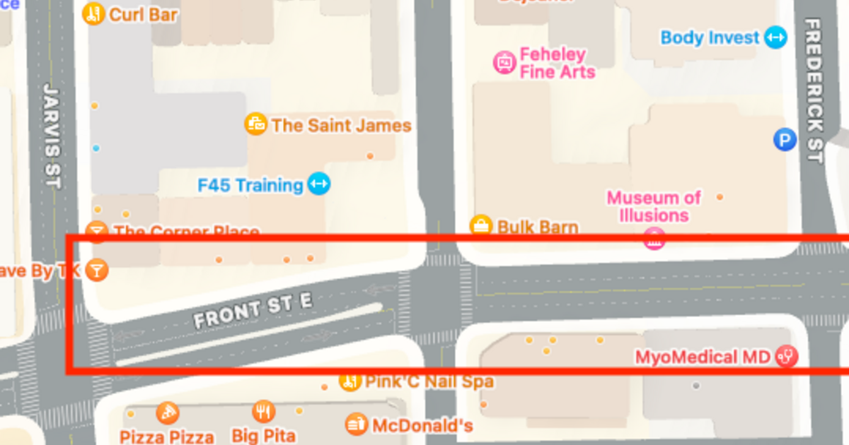 Input Change to "No Standing" Zone Toronto Centre Projects