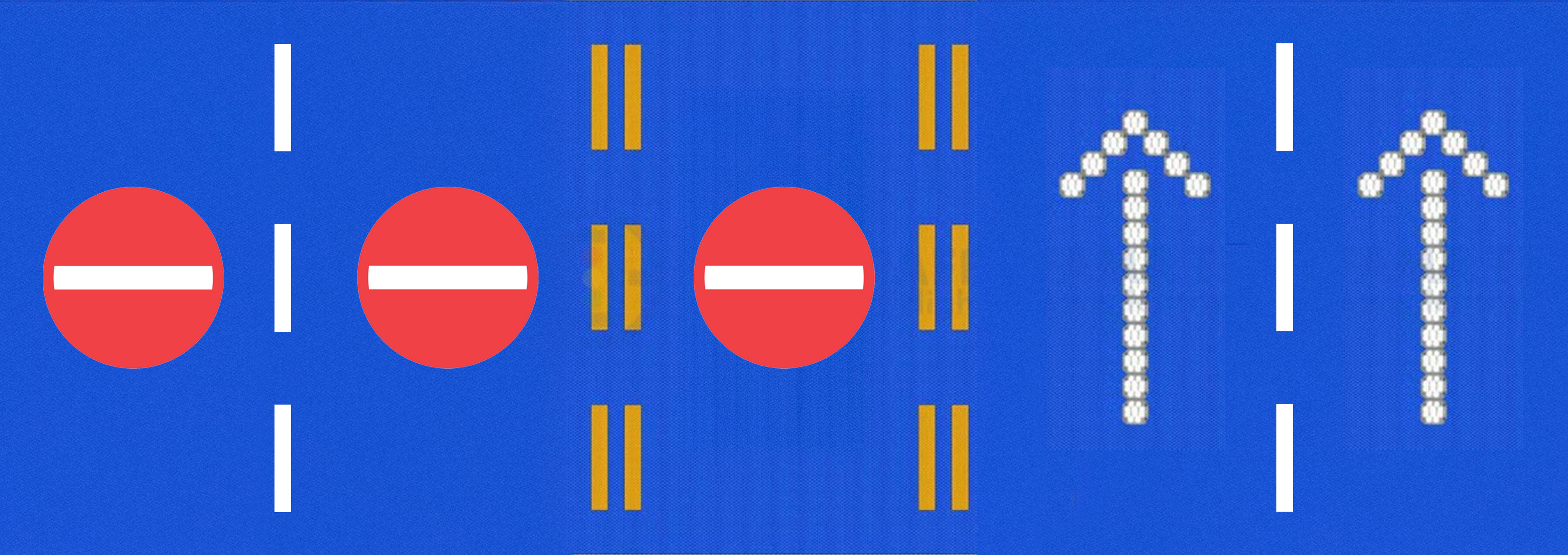 Reversible lane closed