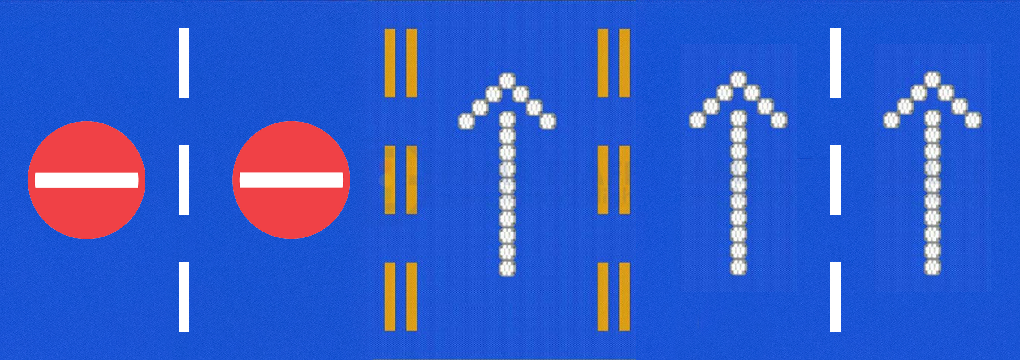 Reversible lane open